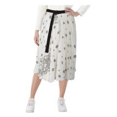 Sacai White Paisley Print Midi Skirt Size XL Sacai White Paisley Print Midi Skirt Size XL