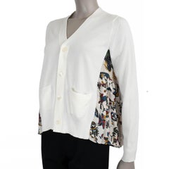 SACAI blanc 2025 TROPICAL CAR RACE Cardigan Pull 1 XS