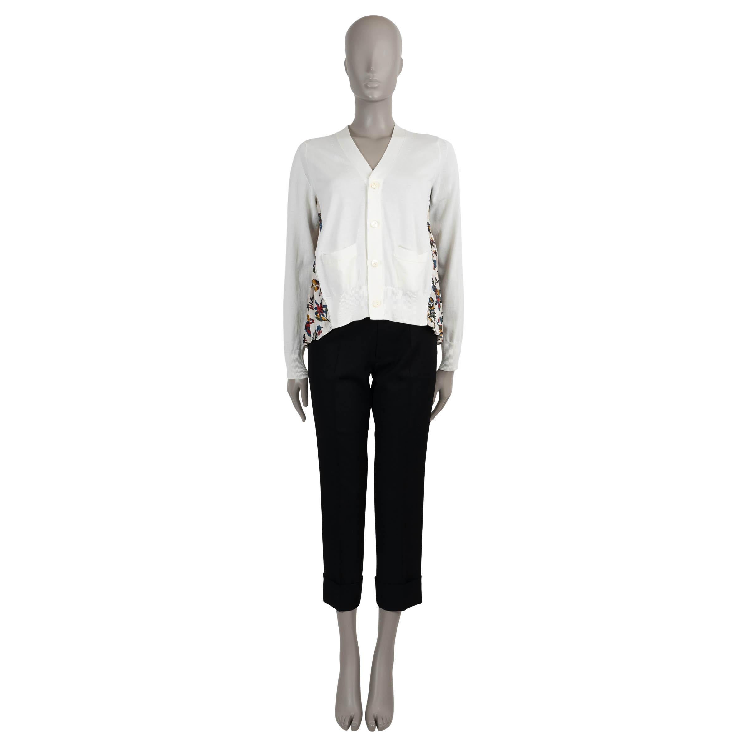 SACAI blanc 2025 TROPICAL CAR RACE Cardigan Pull 1 XS Excellent état - En vente à Zürich, CH