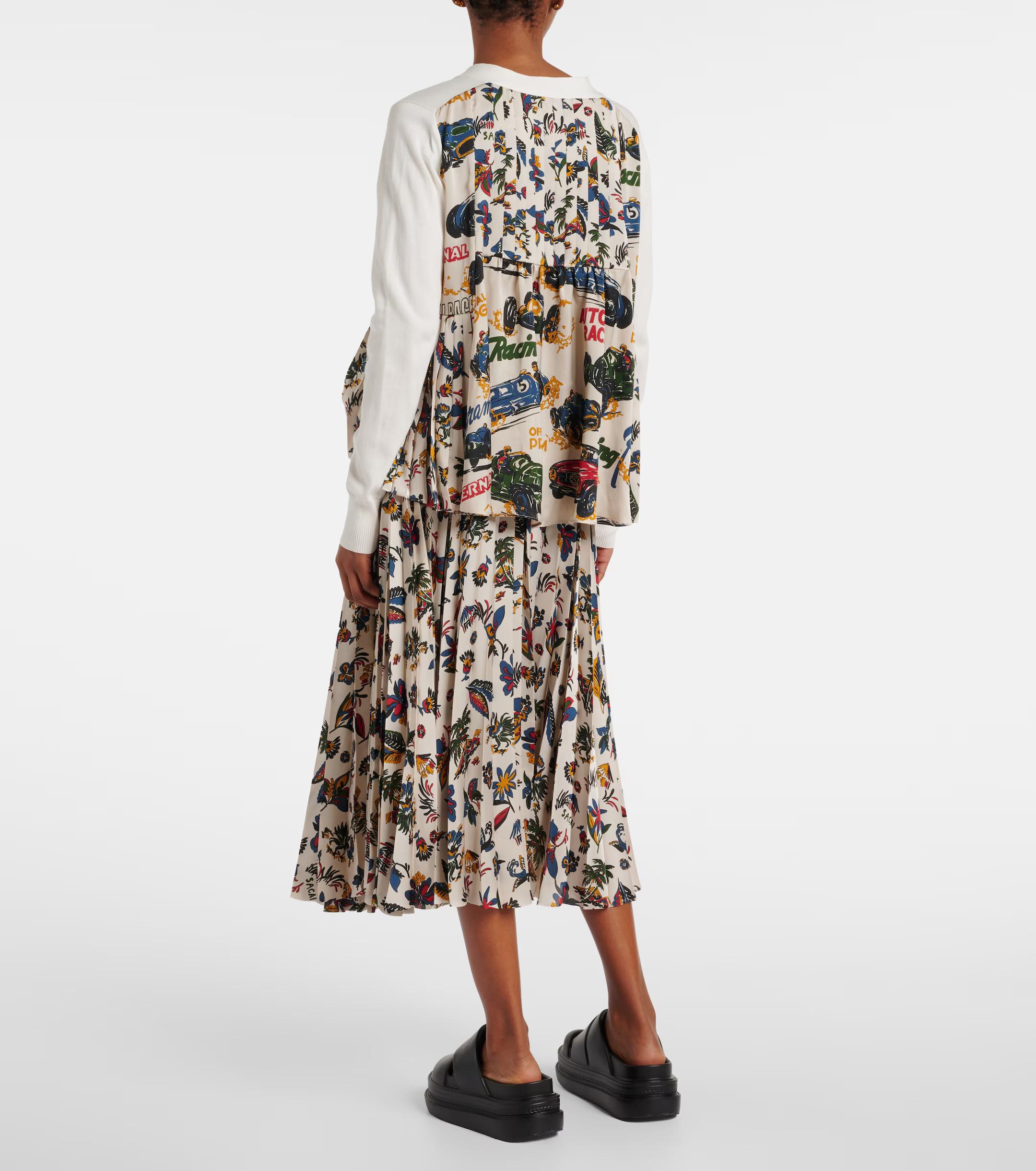 SACAI blanc 2025 TROPICAL CAR RACE Cardigan Pull 1 XS en vente 2