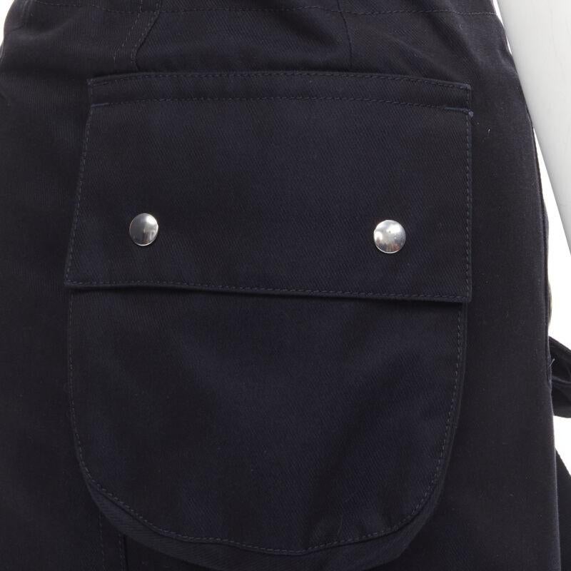 SACAI XL silver grommet lace front A-line skirt S For Sale 2