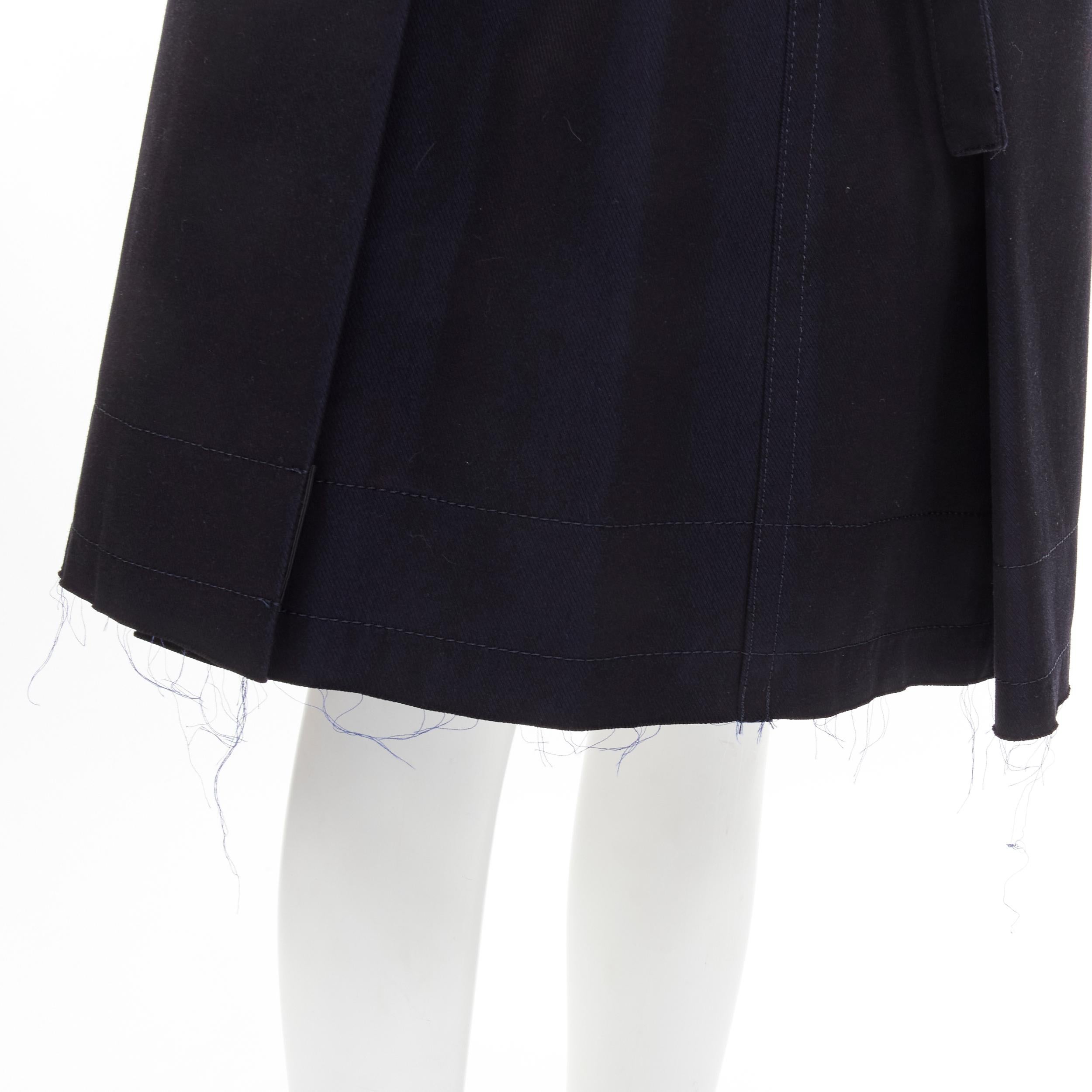 SACAI XL silver grommet lace front A-line skirt S For Sale 2