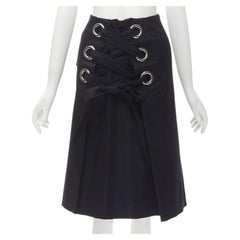 SACAI XL jupe A-line en dentelle argentée sur le devant S