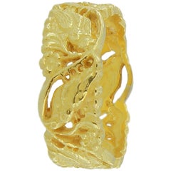 Sacchi 18 Karat Yellow Gold Decorative Band Ring