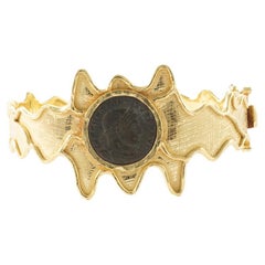 Sacchi Ancient Roman Coin Costantino II 18 Karat Yellow Gold Bracelet