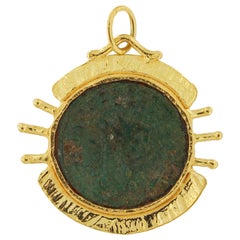Sacchi Ancient Roman Coin Pendant 18 Karat Yellow Gold