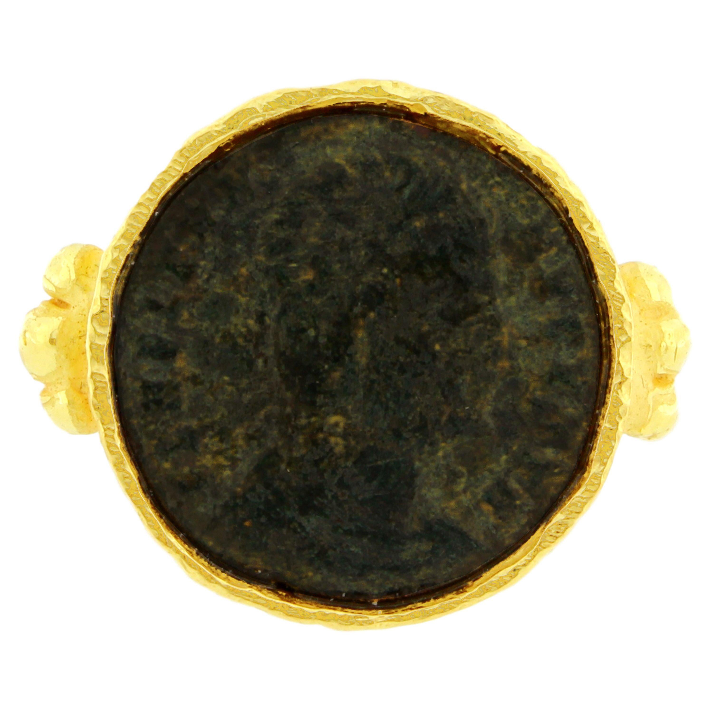 Sacchi Antique Roman Coin Ring 18 Karat Yellow Gold