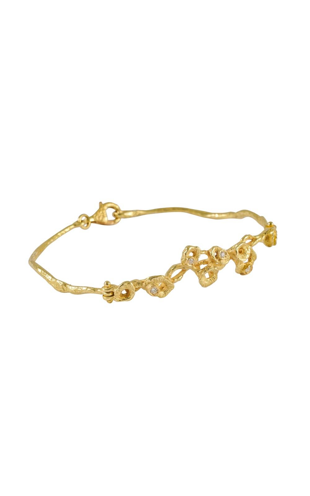 Sacchi-Armband „Bouquet“ Kollektion „Bouquet“ mit Diamanten aus 18 Karat Gelbgold (Zeitgenössisch) im Angebot