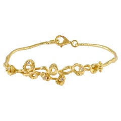 Sacchi bracelet "Bouquet" collection with 18K yellow gold diamonds