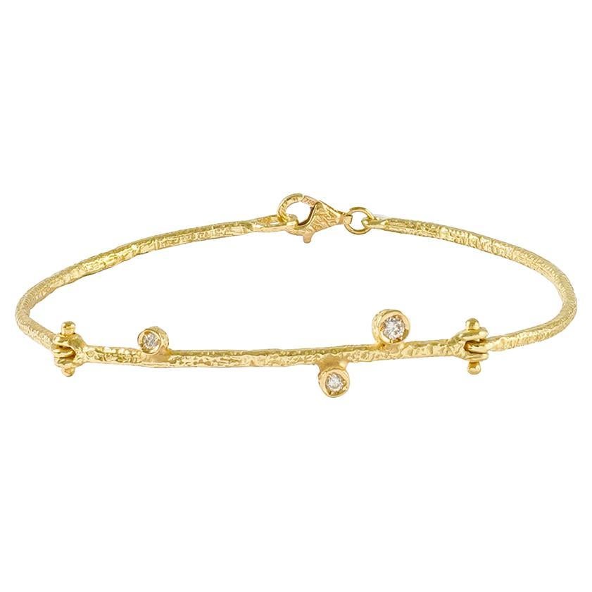 Bracelet Sacchi CRUMBLES en or jaune 18 carats et diamants