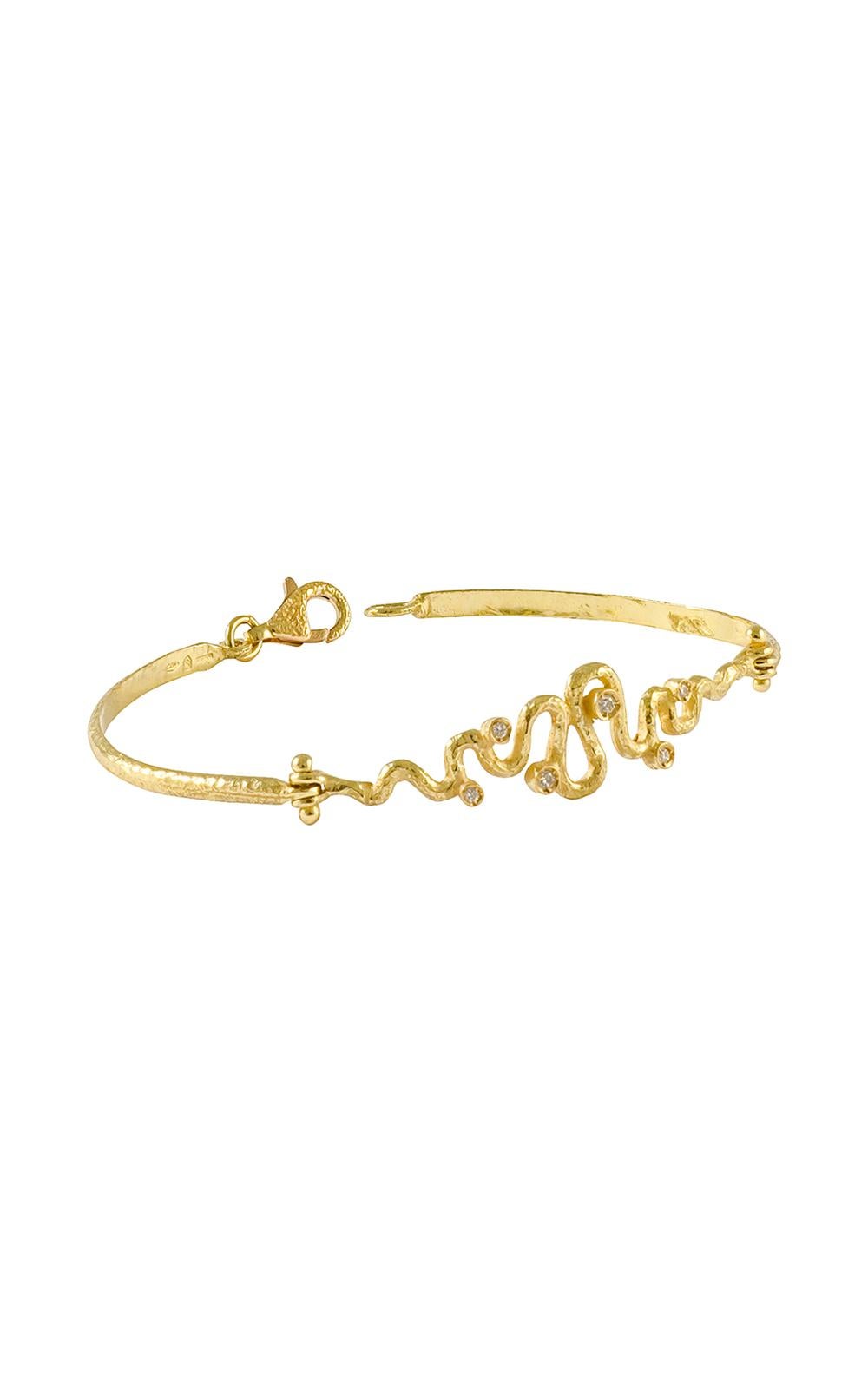 Contemporain Sacchi Bracelet Serpenti en or jaune 18 carats et diamants en vente