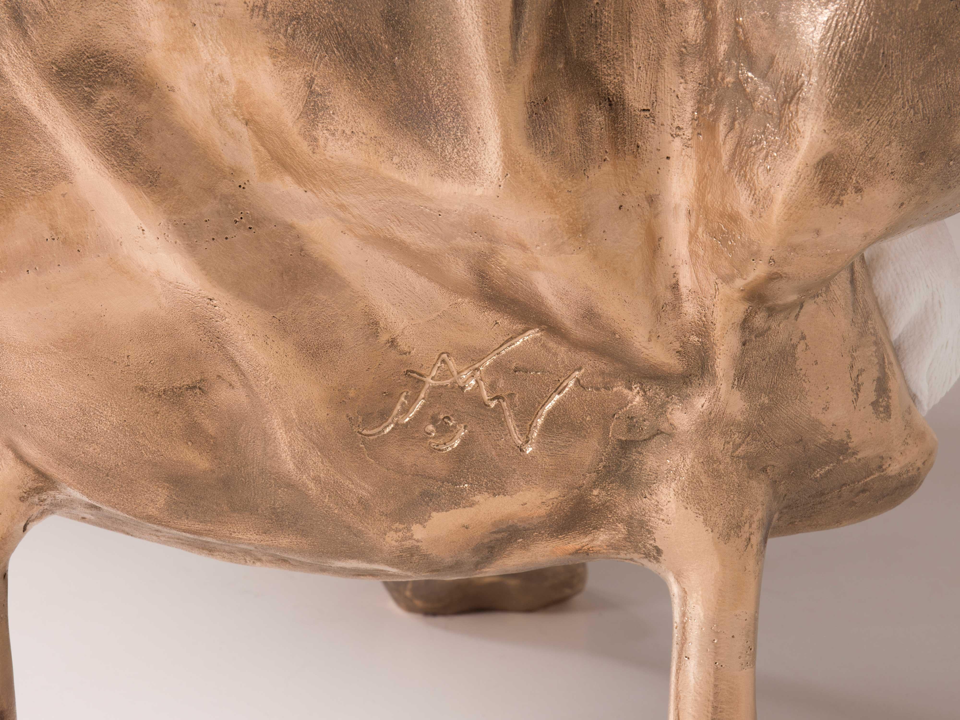 Sacco Alato Bronze Armchair by Roberto Matta Paradisoterrestre Edition For Sale 1
