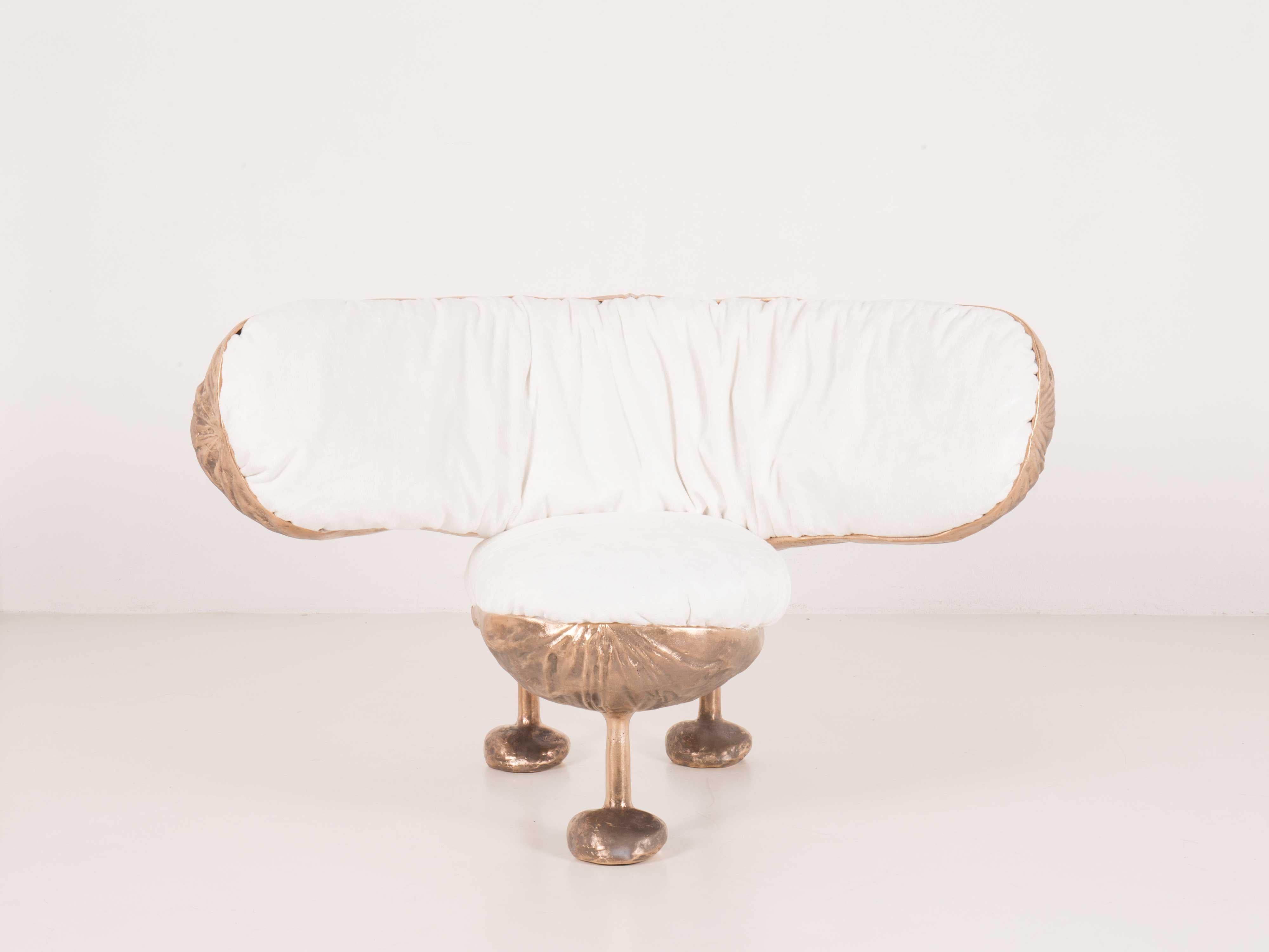 Mid-Century Modern Sacco Alato Bronze Armchair by Roberto Matta Paradisoterrestre Edition For Sale