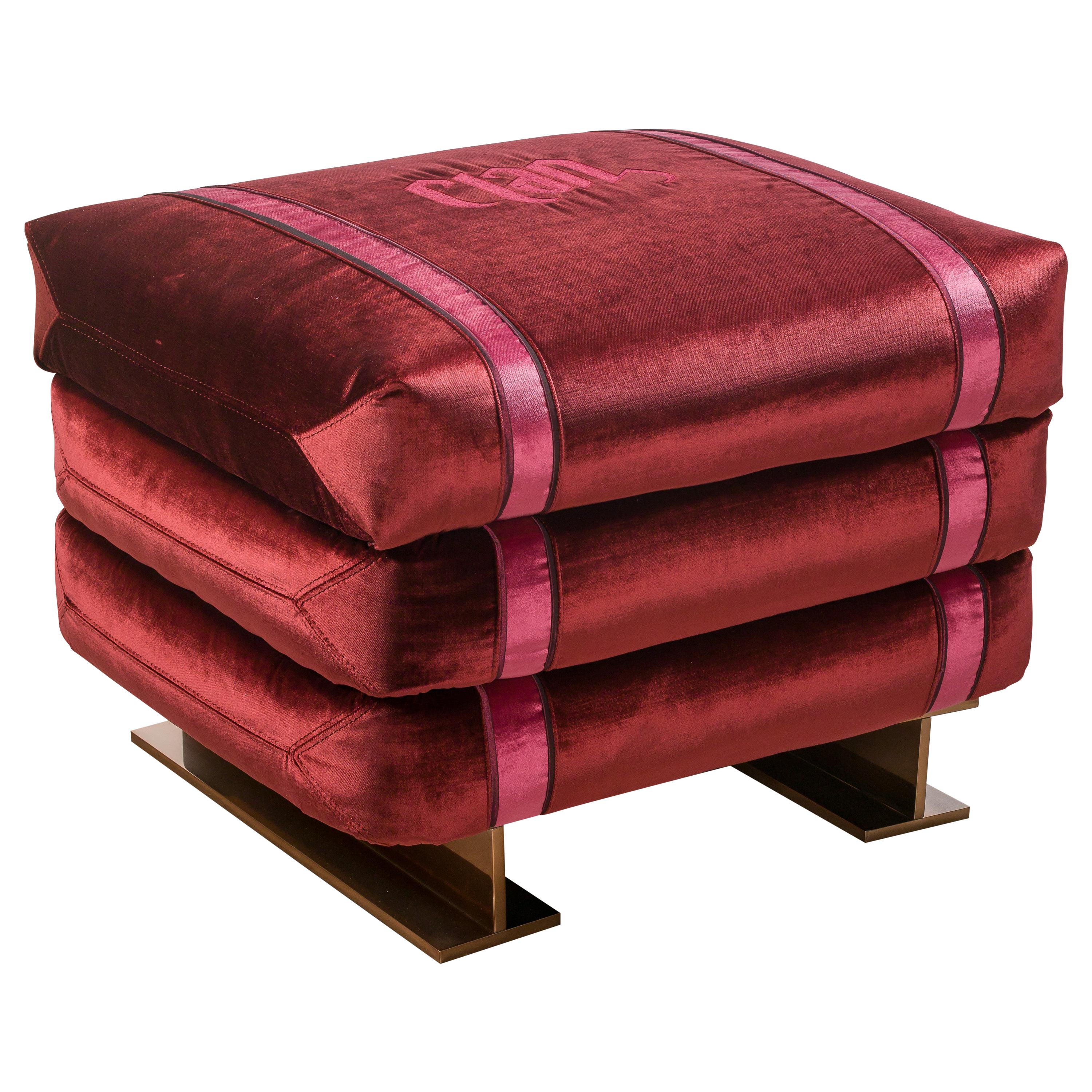Sacco, Fashion Pouf in Cement Boxes Shape For Sale