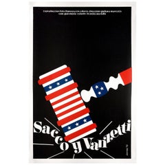 “Sacco & Vanzetti” R1990s Cuban Serigraph Film Poster