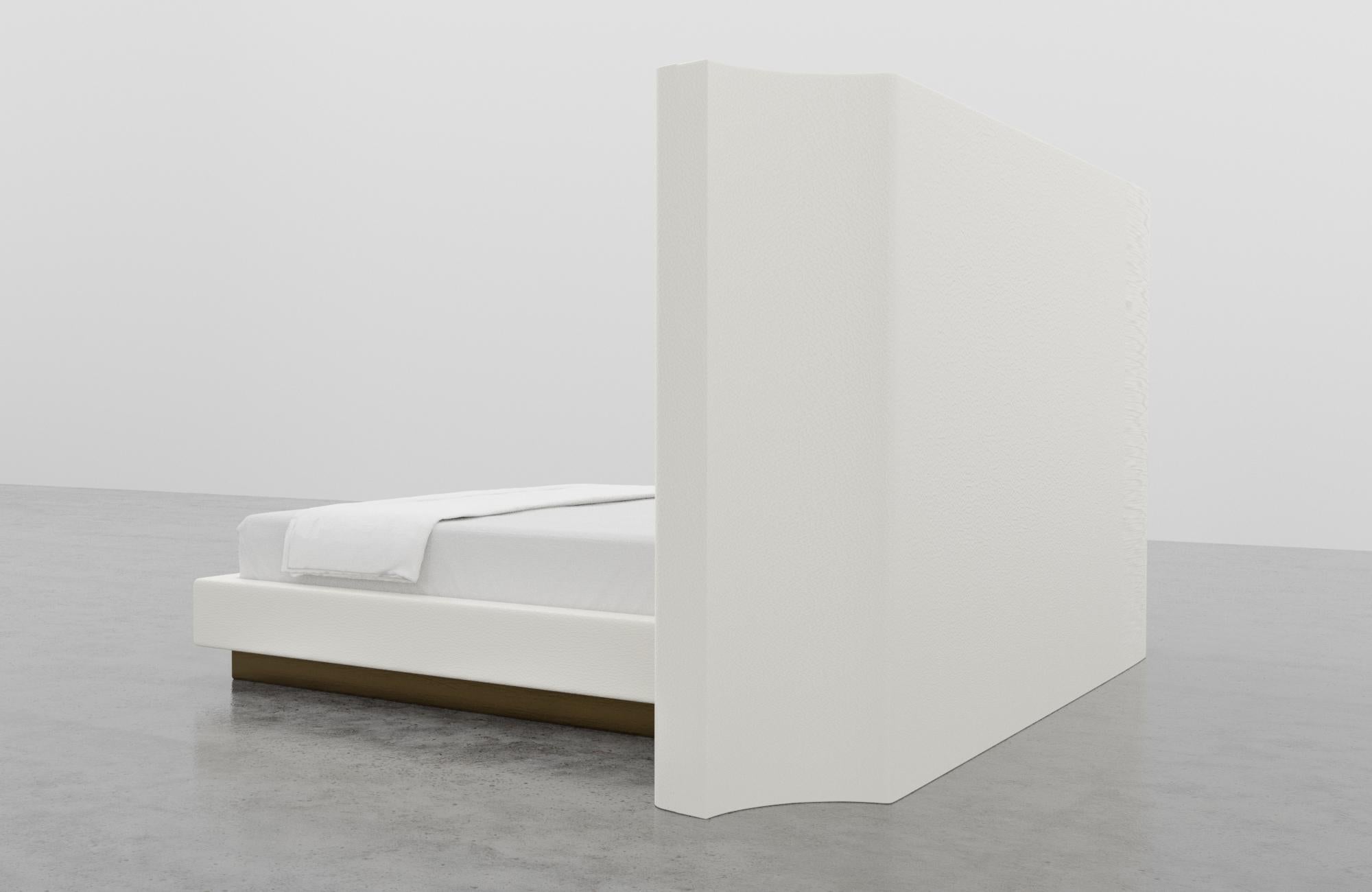 white modern bed frame