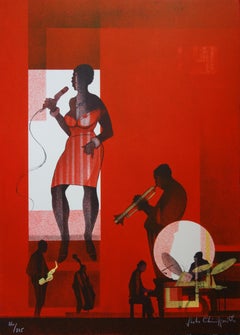 Jazz : Hot Swing - Lithographie originale signée de la main de l'artiste