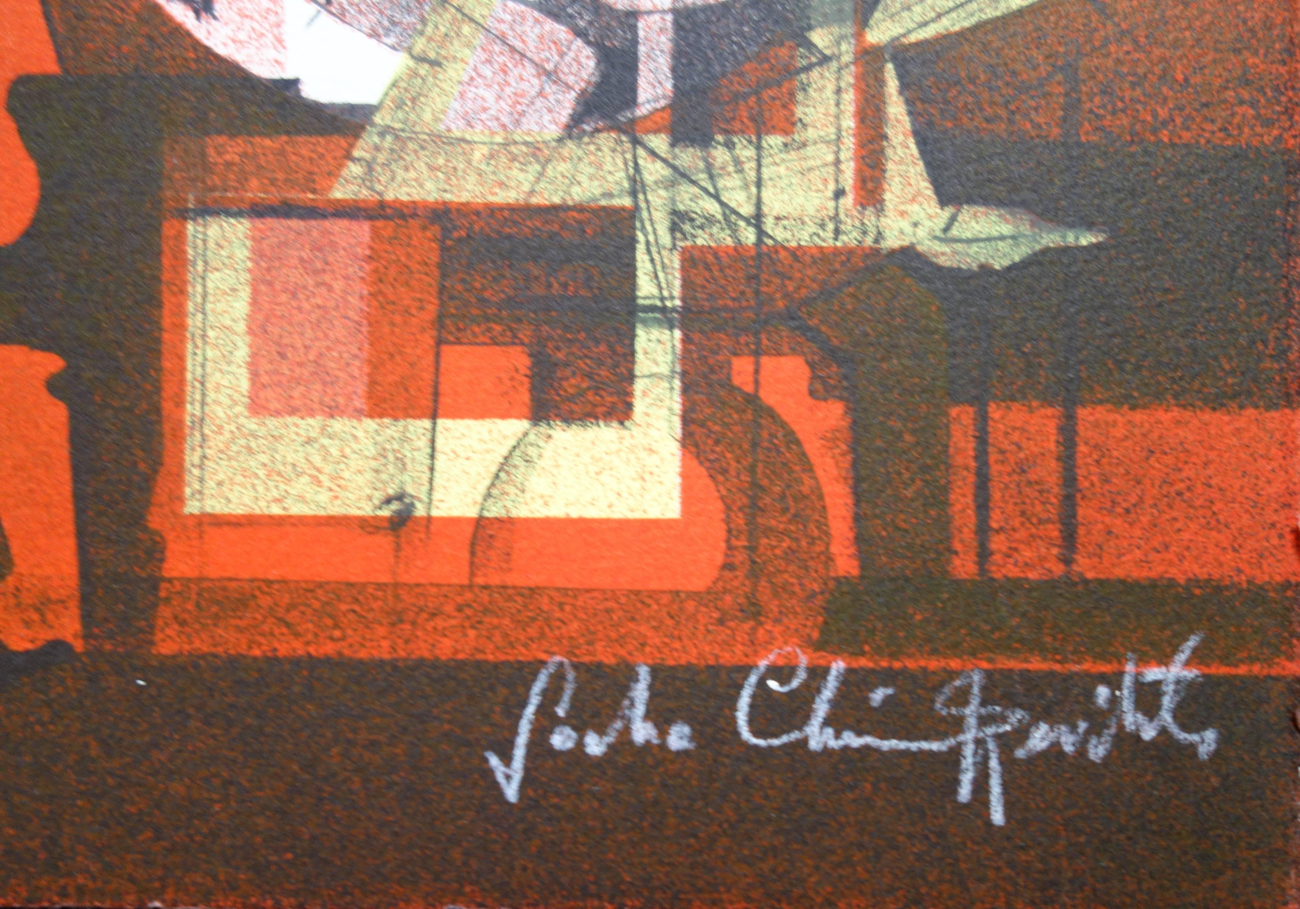 Jazz : Hot Swing- Original handsigned lithograph - Limited /275 - Print by Sacha Chimkevitch