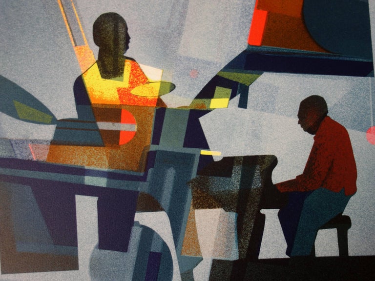 New Orleans : Jazz Band - Original handsigned lithograph - 275ex - Pop Art Print by Sacha Chimkevitch