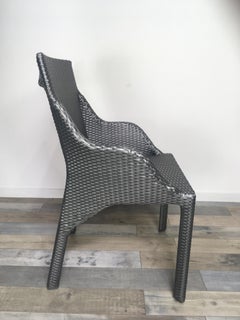 Sacha Lakic Design Pair Of Braided Resin Outdoor Chairs Bel Air Collection