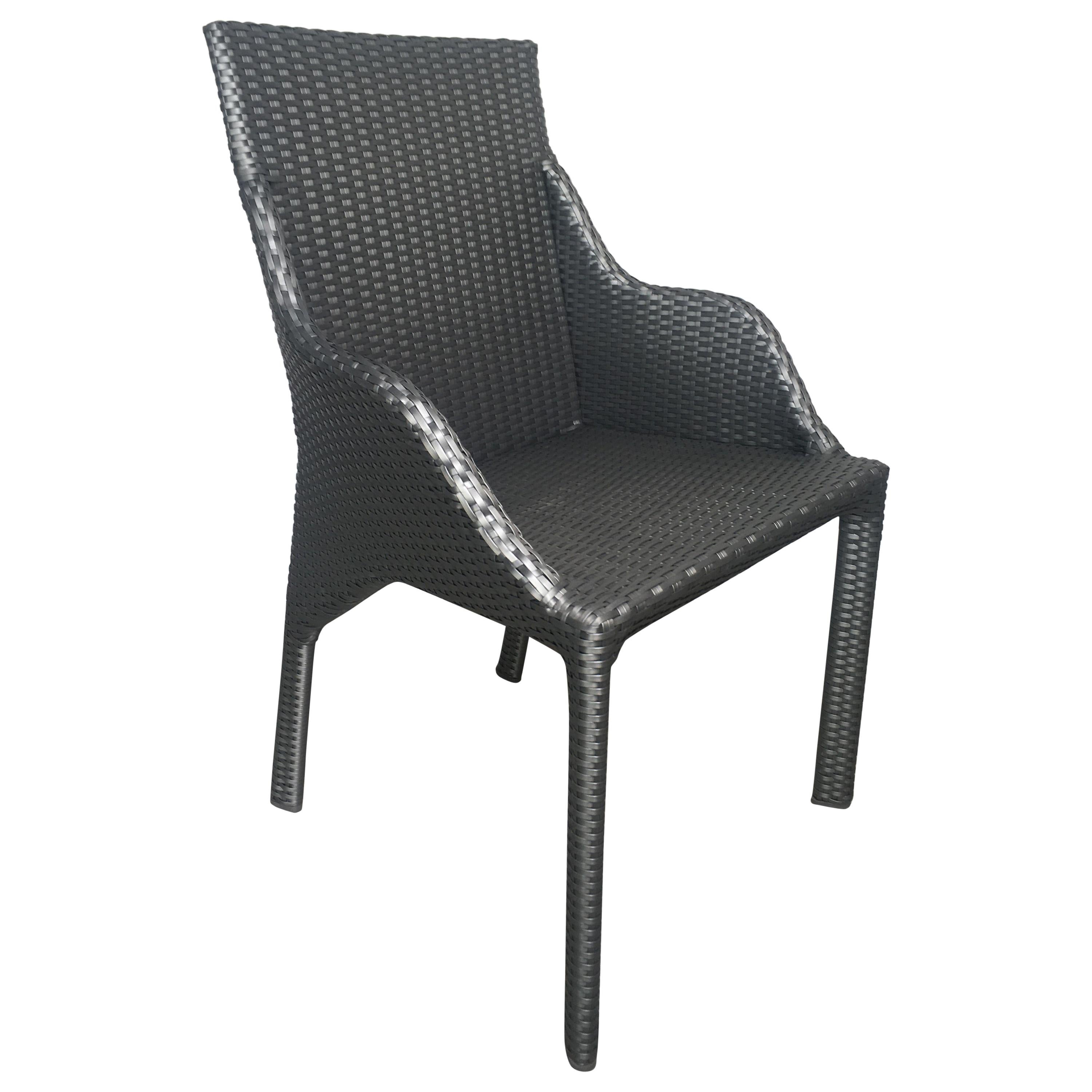 Sacha Lakic Design paire de chaises d'extérieur en résine tressée de la collection Bel Air