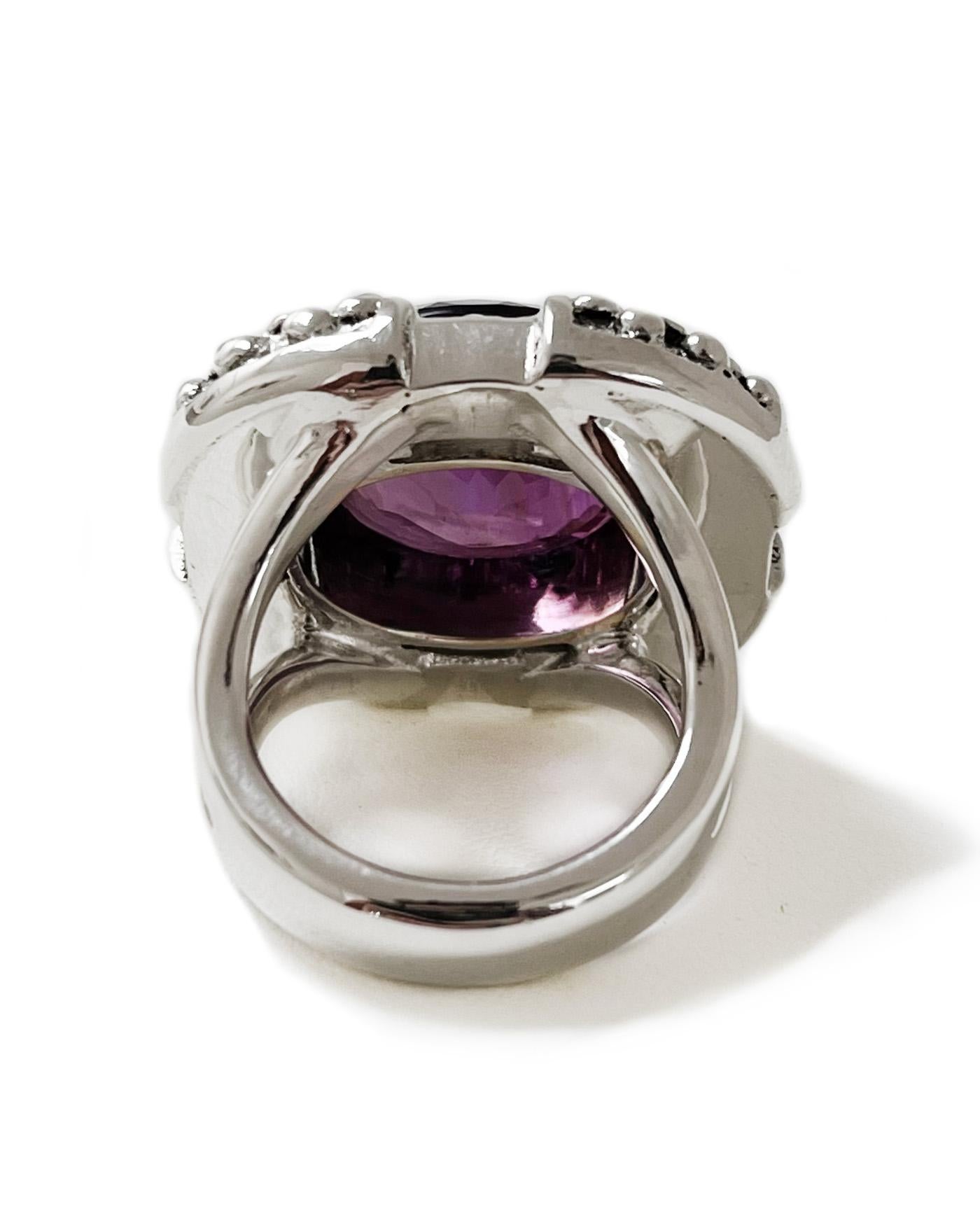 For Sale:  Sacha Ring in Amethyst, Peridot and Argentium Silver 3