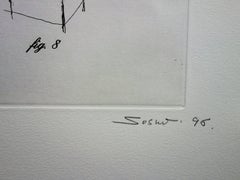 Acht skulpturale Gesichter - Original handsignierte Radierung / 99ex