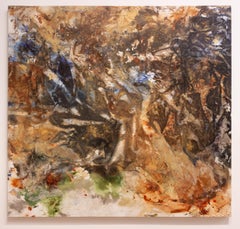 And the Day Goes On" - rein abstrakt, Meditation, roter Ton, zeitgenössisch