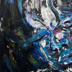 « Grace » - portrait abstrait contemporain - techniques mixtes - empâtement