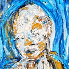 'My Blue Peace' - ritratto astratto contemporaneo - espressionismo - Ed Clark