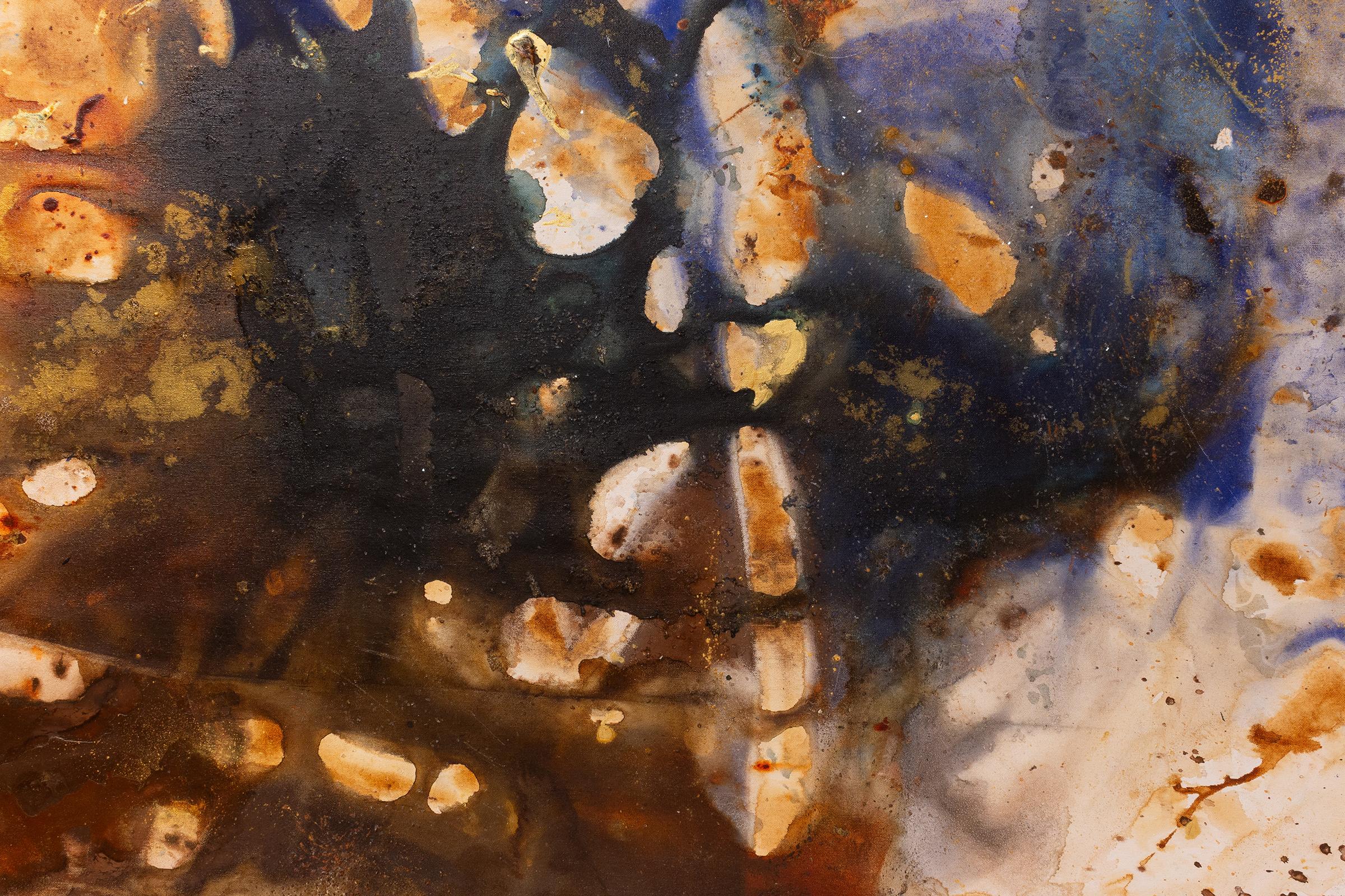 'O Happy Day' - astratto puro, meditazione, argilla rossa, umorale - Painting Astratto di Sachi Rome