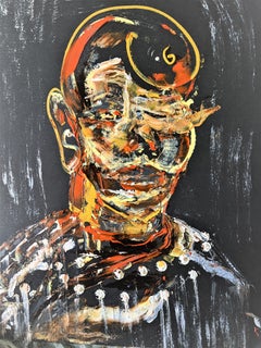 'The Gentleman Relocated' - contemporary abstract portrait - Ed Clark
