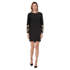 Sachin 
Babi Black Embroidered Sleeve Dress Size L