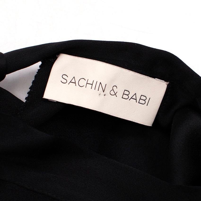 Sachin & Babi black silk gown US 6 For Sale 1