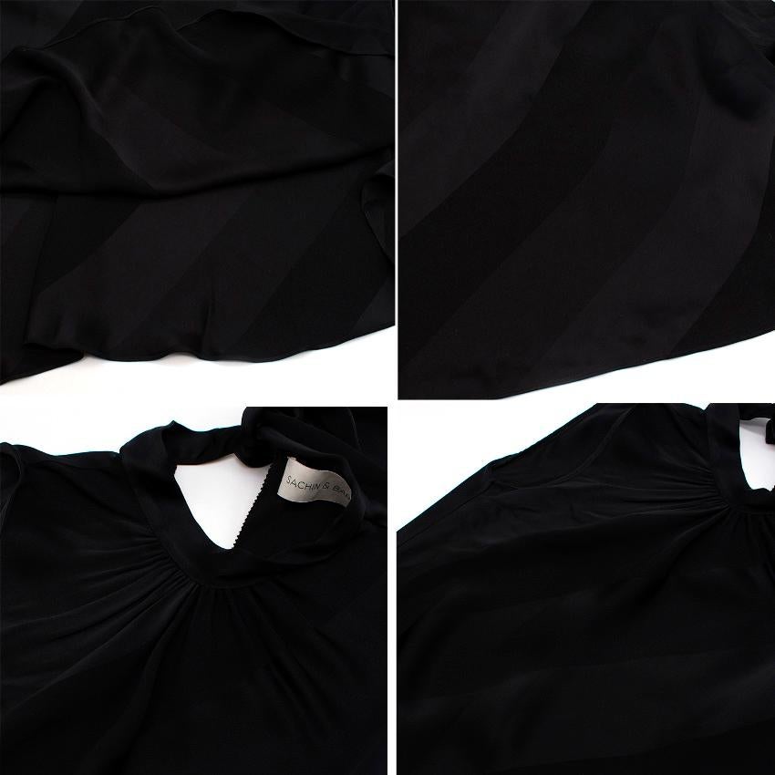 Sachin & Babi black silk gown US 6 For Sale 3