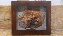 Sainte famille avec des anges de cire