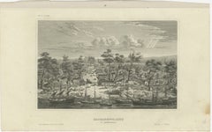 Sacramento City California – Antique Gold Rush Port Steel Engraving, ca.1850