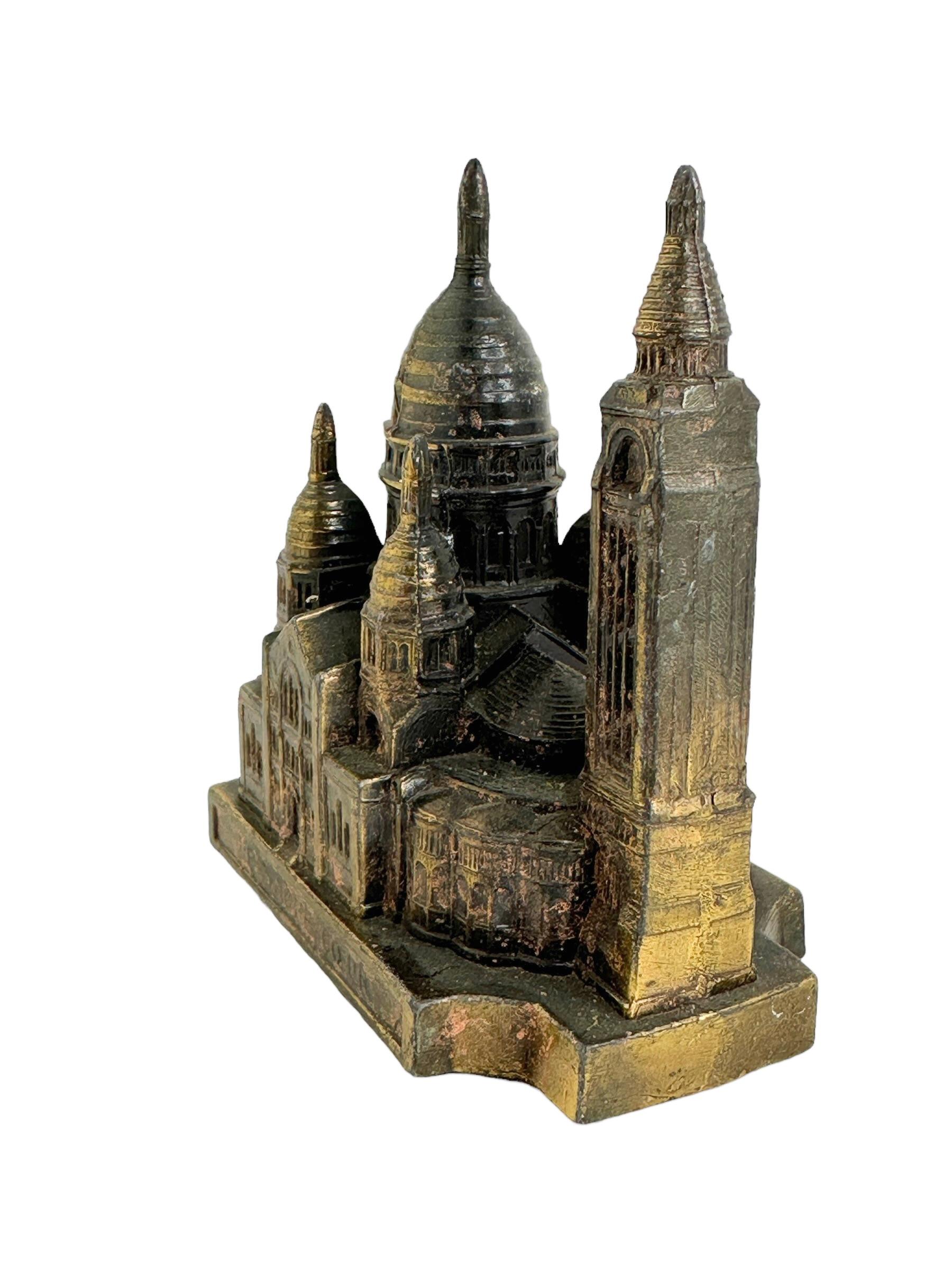 French Sacre Coure Cathedral Souvenir Building Architectural Model vintage France 1950 For Sale