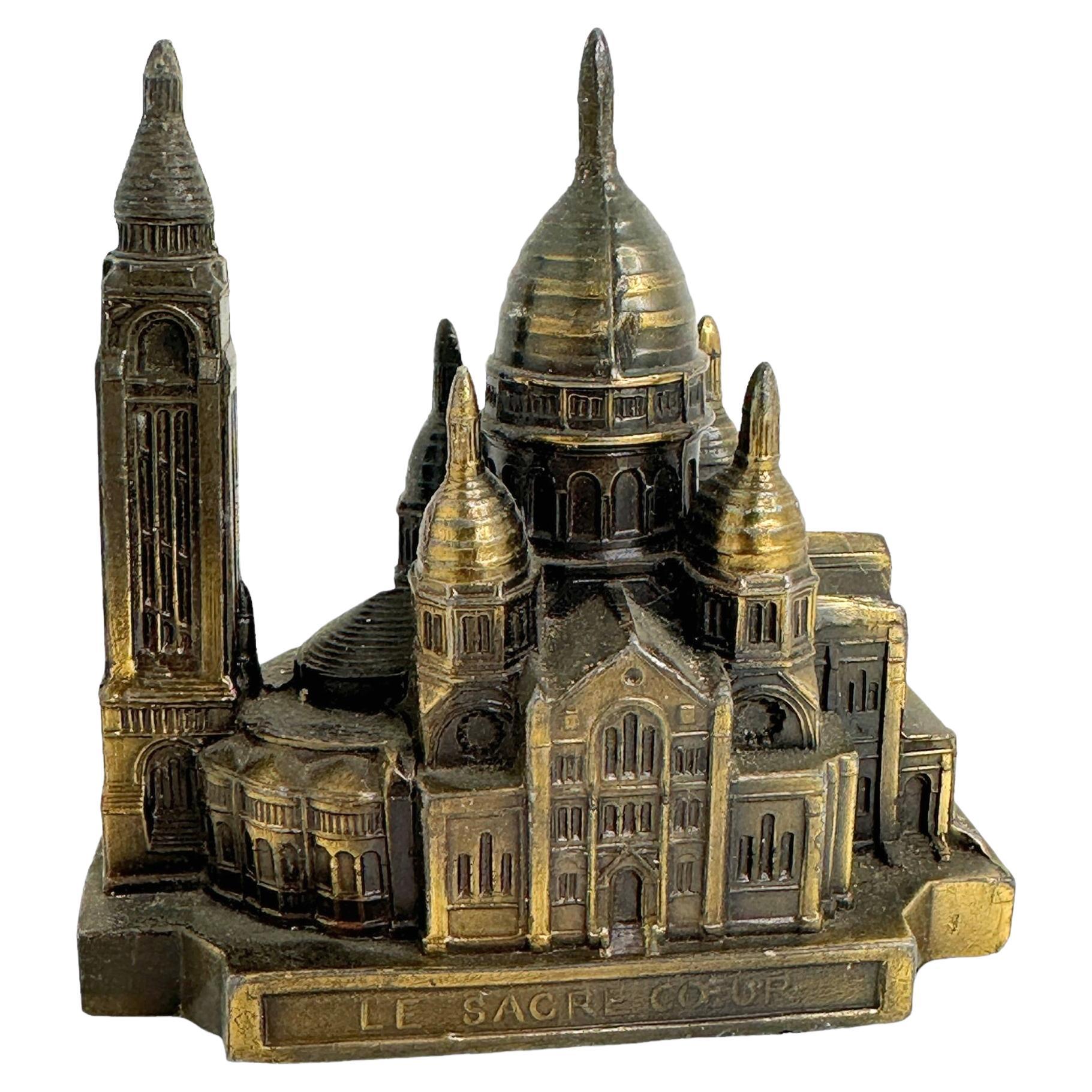 Sacre Coure Cathedral Souvenir Building Architectural Model vintage France 1950