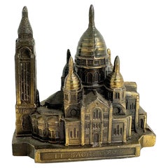 Sacre Coure Cathedral Souvenir Building Architectural Model vintage France 1950