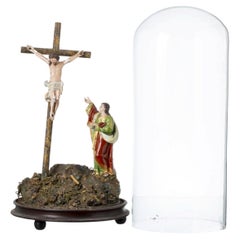 Sacred Art - Jesus Christ Crucified and Saint John the Evangelist - 19th Century
