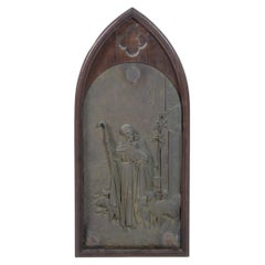 Sacred Art - Plaque 'Saint John' - 19th Century