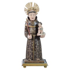 Sacred Art - Saint Anthony with the Child Jesus - 18th Century