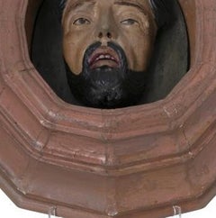Sacred Art - Saint John the Baptist 'saint's head' - 17th Century