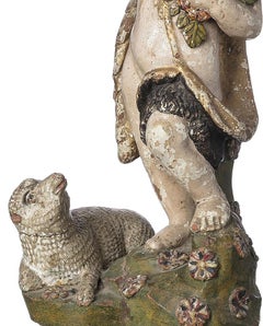 Sacred Art - Sculpture of Saint John the Baptist - 19th Century