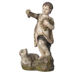 Sacred Art - Sculpture of Saint John the Baptist - 19th Century