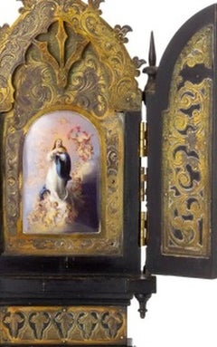 Sacred Art - Triptych Our Lady of the Assumption - 19th Century