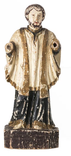 Sacred Art - Two Indo-Portuguese sculptures - Francis of Assisi - 18th century