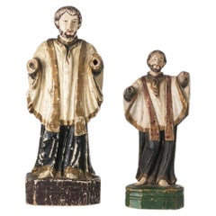 Sacred Art - Two Indo-Portuguese sculptures - Francis of Assisi - 18th century