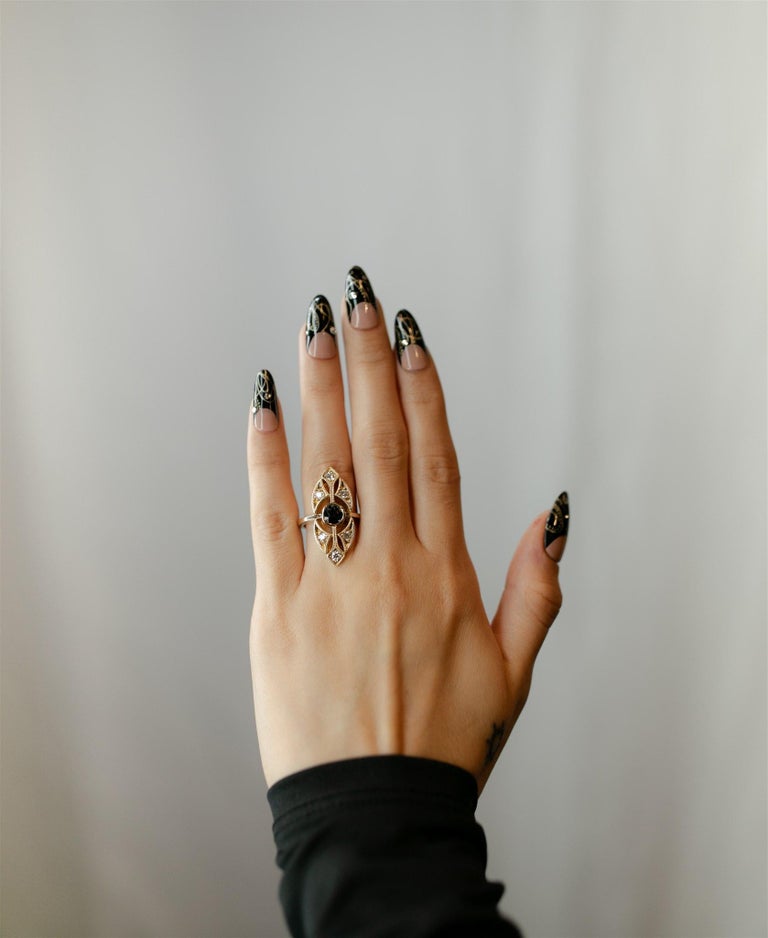 Sacred Geometry Medallion Ring For Sale at 1stDibs